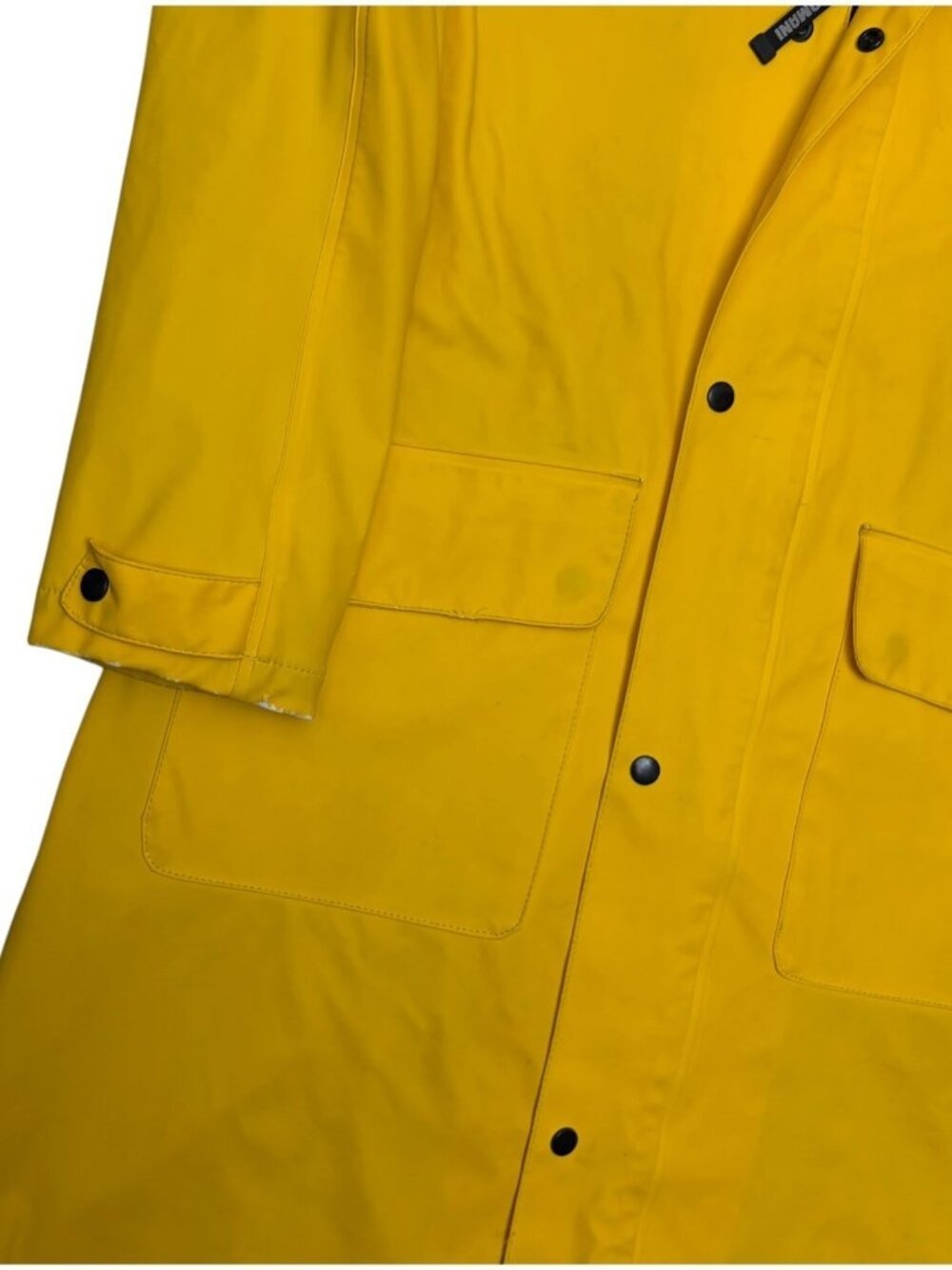 CINTAMANI Waterproof Rain Coat Yellow Long Designer Outdoor Jacket Womens Small - Picture 7 of 8
